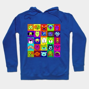 Fun dogs bright color Hoodie